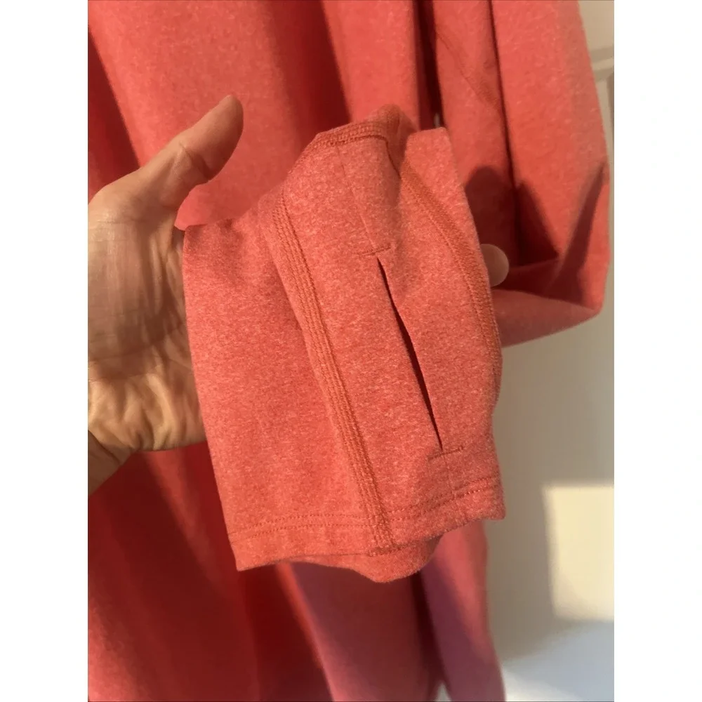 Nike‎ Running Shirt Mens XL Red Dri-Fit Quarter Zip Pullover Heathered Stretch
